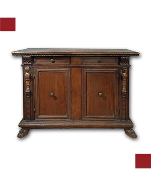 CREDENZA CON CARIATIDI FINE XVI-INIZI XVII SECOLO