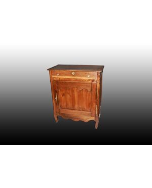 Piccola credenza credenzino stile Provenzale francese di metà 1800 in legno di rovere