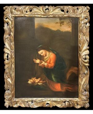 Madonna in Adorazione del Bambino Gesù, dal Correggio.