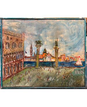 Piazzetta San Marco, olio su tavola 1939