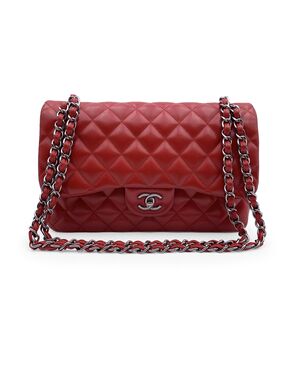 CHANEL Borsa a Tracolla in Pelle Col. Rosso Timeless/Classique M