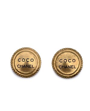 CHANEL Orecchini Vintage in Metallo Col. Oro