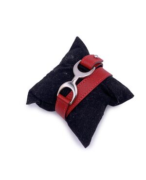 HERMES Bracciale in Pelle Col. Rosso Pavane