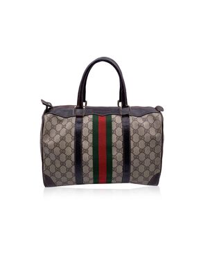 GUCCI Borsa a Mano Vintage in Tela Col. Beige M