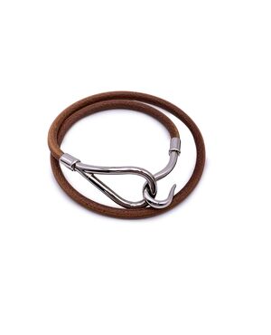 HERMES Bracciale in Pelle Col. Marrone Jumbo Hook