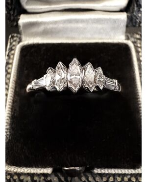 Anello  in Platino con  Diamanti  