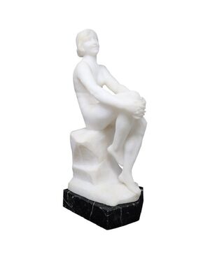 Nudo di giovane donna, scultura Art Déco in marmo PREZZO TRATTABILE