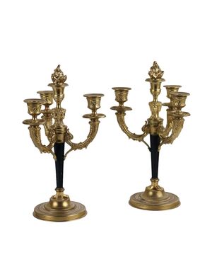 Coppia di Candelabri Albert Marionnet Paris Francia XX Secolo