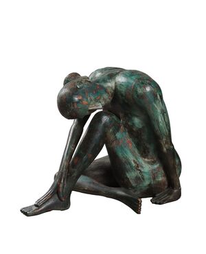 Nudo Femminile Scultura Lignea Oriente XX Secolo