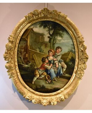 Gioco di fanciulli - Scuola francese di Francois Boucher (Parigi, 1703 - 1770)