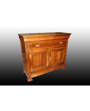 Grande credenza francese Luigi Filippo di inizio 1800 in legno di ciliegio rustica