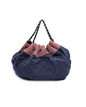 CHANEL Borsa Shopper in Denim Col. Blu Coco Cabas L