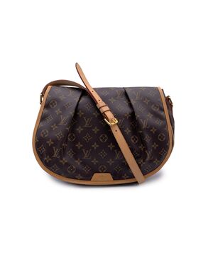 LOUIS VUITTON Borsa a Tracolla in Tela Col. Marrone Menilmontant M