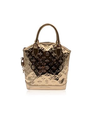 LOUIS VUITTON Borsa a Mano in Tela Col. Oro Lockit Verical M