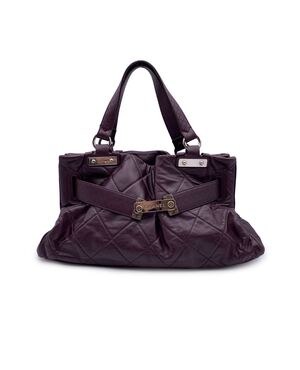 CHANEL Borsa a Mano in Pelle Col. Viola Paris-Londres M