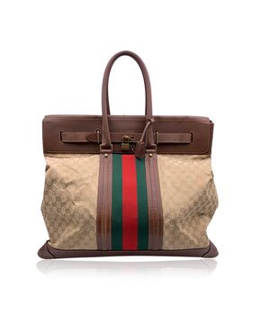 GUCCI Borsa da Viaggio in Tela Col. Beige L