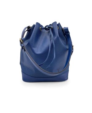 LOUIS VUITTON Borsa a Tracolla Vintage in Pelle Col. Blu Noe M