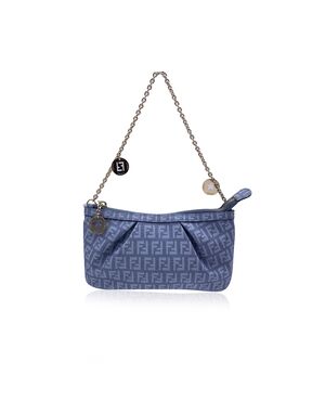 FENDI Borsa a Mano in Tela Col. Blu S