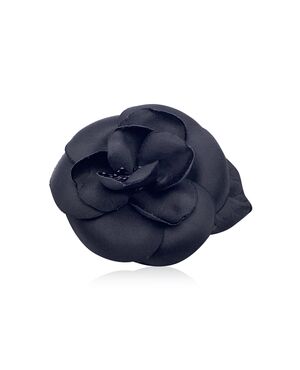 CHANEL Spilla Vintage in Tela Col. Nero Camellia