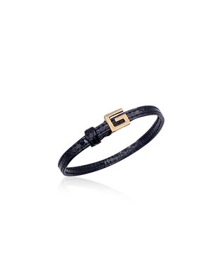 GUCCI Bracciale in Pelle Lucida Col. Nero