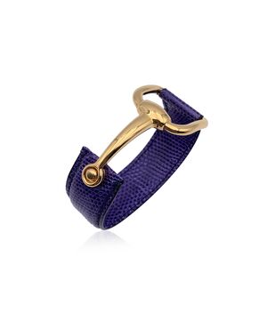 GUCCI Bracciale Vintage in Pelle Col. Viola