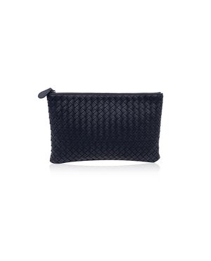 BOTTEGA VENETA Pochette in Pelle Col. Nero Intrecciato S