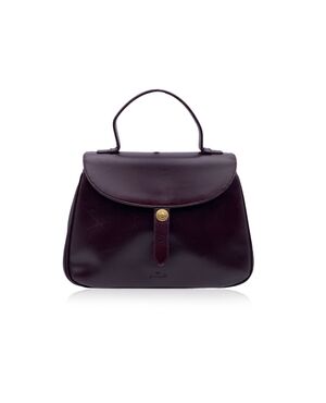 OTHER BRAND Borsa a Mano Vintage in Pelle Col. Bordeaux M