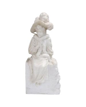 Antica scultura in marmo bianco fine secolo XIX PREZZO TRATTABILE