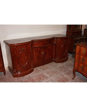 Grande servante sideboard credenza inglese stile Vittoriano del 1800 in mogano