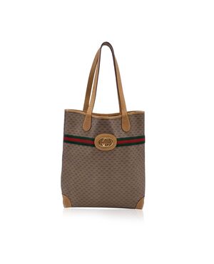 GUCCI Borsa Shopper Vintage in Tela Col. Beige M