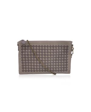 BOTTEGA VENETA Borsa a Tracolla in Pelle Col. Marrone Pouch S