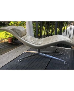 Chaise longue laurus in pelle