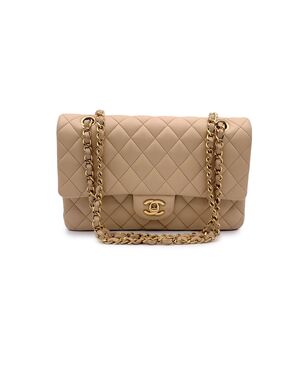 CHANEL Borsa a Tracolla in Pelle Col. Beige Timeless/Classique M