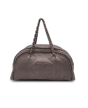 CHANEL Borsa a Mano in Pelle Col. Marrone Chain Around M