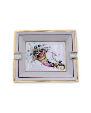 HERMES Posacenere Home Decor Vintage in Altro Col. Bianco Cornucopia M