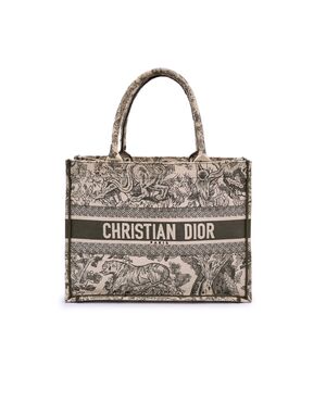 DIOR Borsa Shopper in Tela Col. Verde Book Tote M