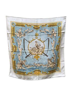 HERMES Foulard Vintage in Seta Col. Blu Carre 90