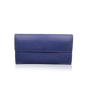 LOUIS VUITTON Portafoglio in Pelle Col. Blu Sarah M