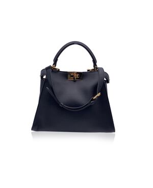 FENDI Borsa a Mano in Pelle Col. Nero Peekaboo Essentially S