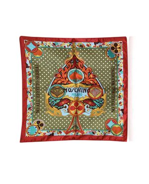 MOSCHINO Foulard Vintage in Seta Col. Multicolore