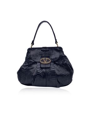 VALENTINO GARAVANI Borsa Shopper Vintage in Pelle Col. Nero VLogo L