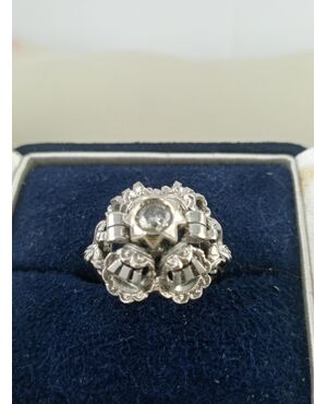 ANELLO ORO BIANCO CON DIAMANTE 1930