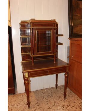 Cabinet credenzino francese stile Luigi XVI del XIX secolo in legno di mogano