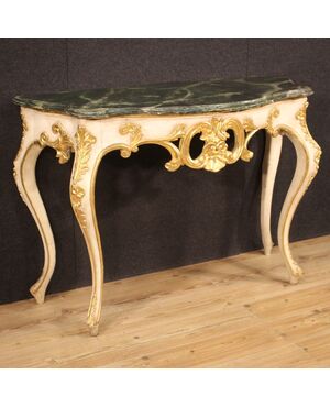 Console in lacquered and gilded wood from 20th century