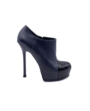 YVES SAINT LAURENT Scarpe con Tacco in Pelle Col. Blu Trib Too 40