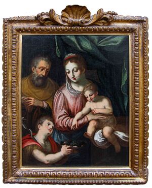 Ambito di Prospero Fontana (Bologna, 1512 – Bologna, 1597), Sacra famiglia con San Giovannino