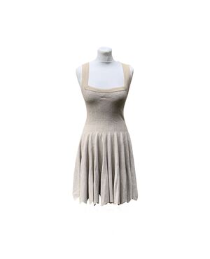 ALAIA Vestito in Viscosa Col. Beige 42