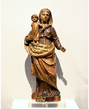 Madonna col Bambino. scultura lignea policroma