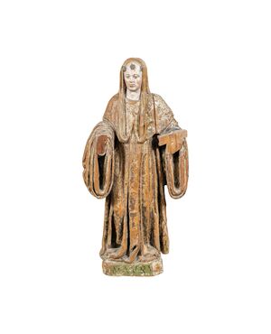 Scultura in legno intagliato - San Mauro. Italia, XVI secolo.