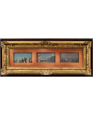 Beppe Ciardi (Venezia 1875 - Quinto di Treviso 1932) - Trittico di vedute venenezia.